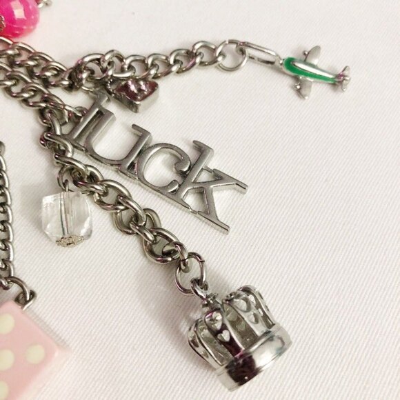 Luck Clover Dice Bag Charm Key Chain - Picture 3 of 6